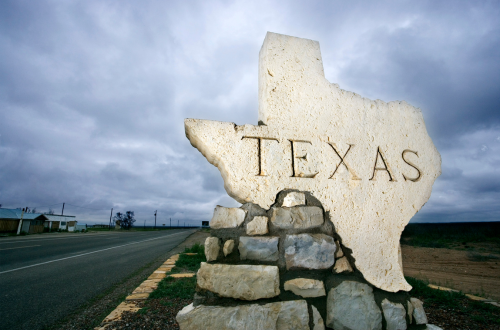 Texas Sign near road